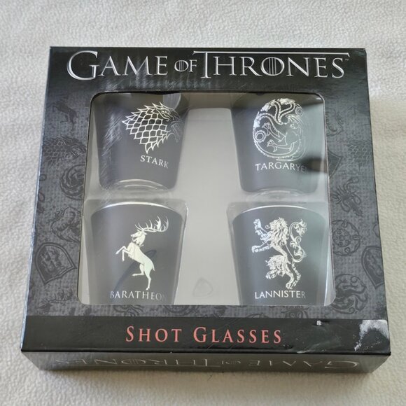 Game Of Thrones Shot Glass Set (4) - NIB - Picture 1 of 2